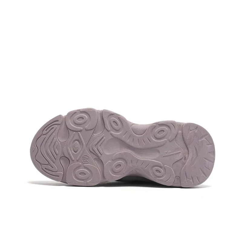 Warrior Trendy Casual Shoes Durable Breathable Lightweight Low-Top Chunky Sneakers Women's Purple-4