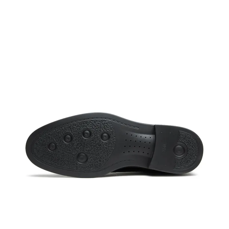 CAMEL Dress Shoes Men Low Top Black-4