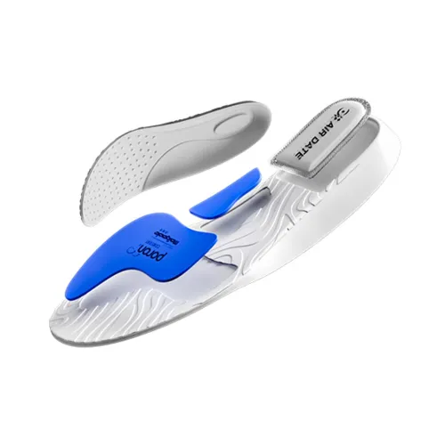 Maigaole PU PORON Fabric Insoles Unisex Gray Face On White Background