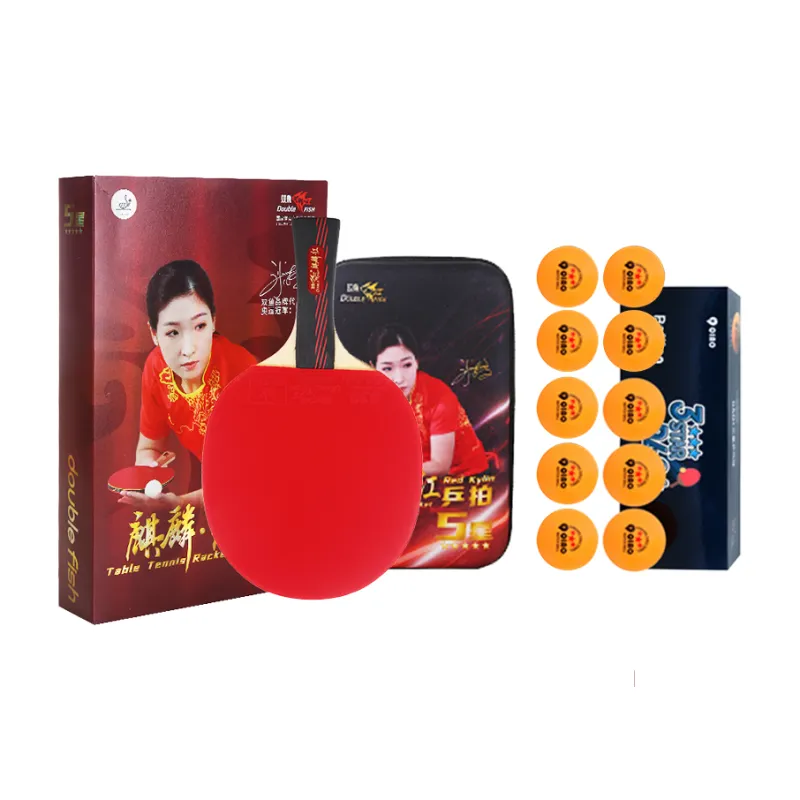 DOUBLEFISH Ping Pong Paddles Unisex All Wood-10