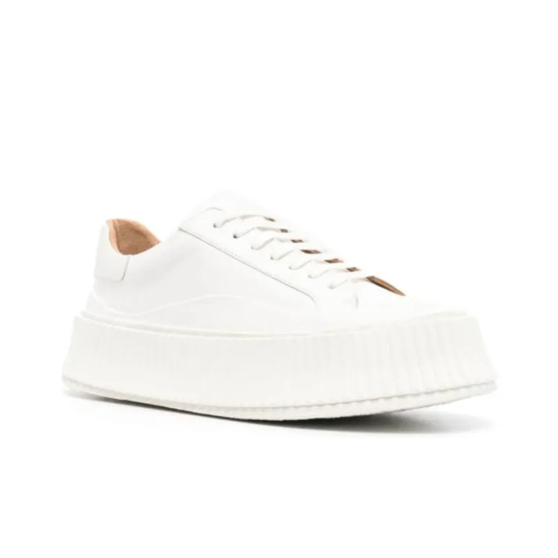 JIL SANDER Low Top Platform Shoes Women's White-2