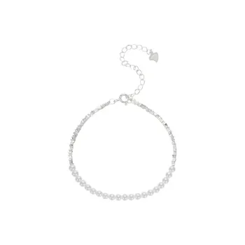 UTD 925 Sterling Silver Pearl Shell Pearl Anklets Women's