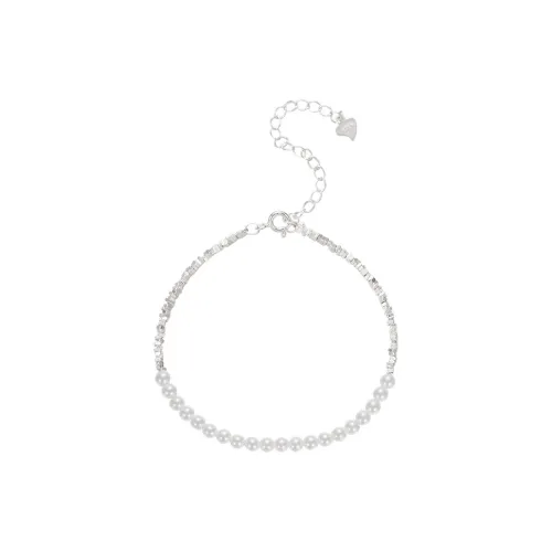 UTD 925 Sterling Silver Pearl Shell Pearl Anklets Women's