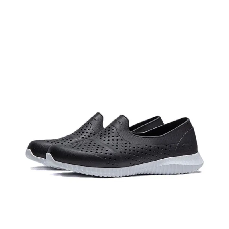 Skechers Elite Fle Abrasion Resistant Low Top Casual Shoes Men's Black-2