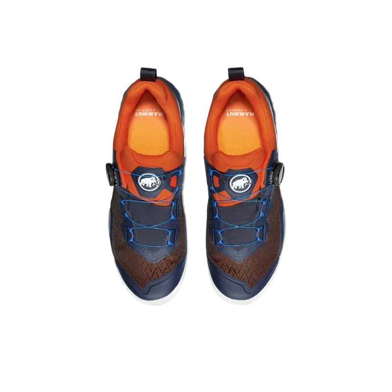 MAMMUT Ducan Slip Resistant, Abrasion Resistant, Waterproof Low Top Outdoor Shoes Men's Blue Orange-3