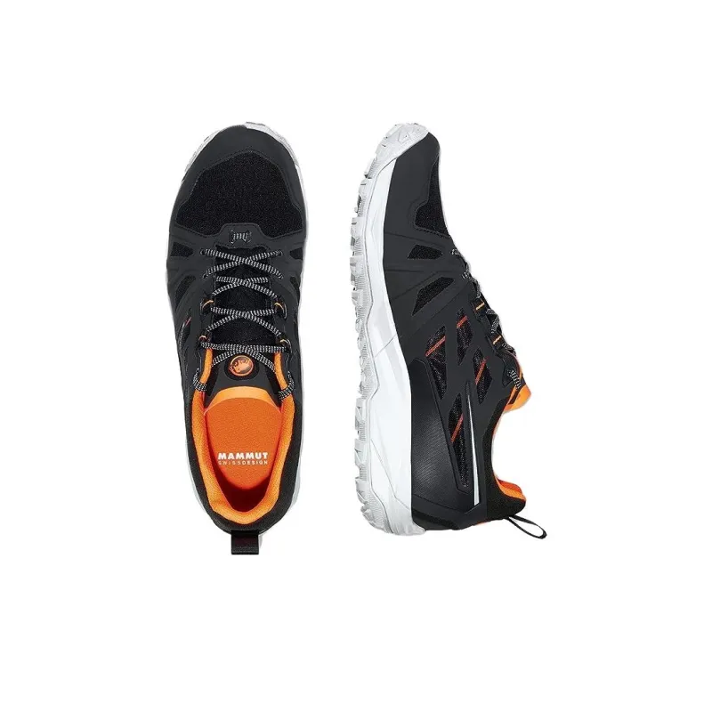 MAMMUT Saentis Cushioning, Slip Resistant, And Abrasion Resistant Low Top Outdoor Shoes Men's Black Orange-2