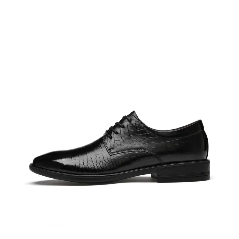 DILIKAN Dress Shoes Men Low Top Black-0