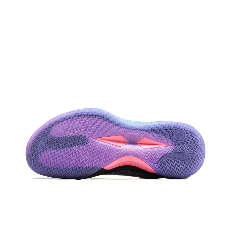 LiNing Blade 4V2 Cushioning Slip Resistant Lightweight Rebound Low Top Performance Basketball Shoes Men's Blue Purple-5