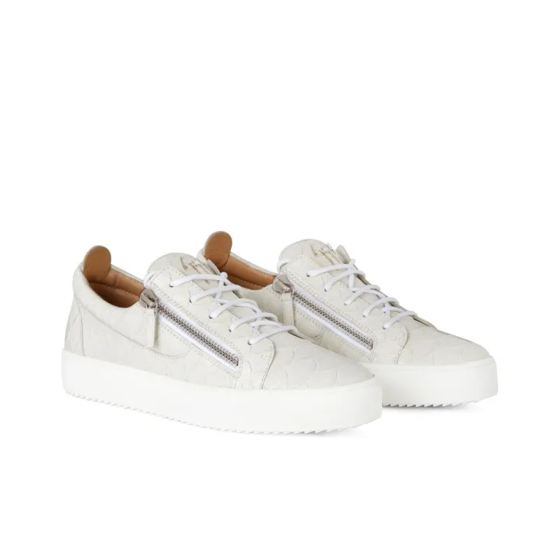 Giuseppe Zanotti/GZ Frankie Low Top Skateboard Shoes Men's White-2