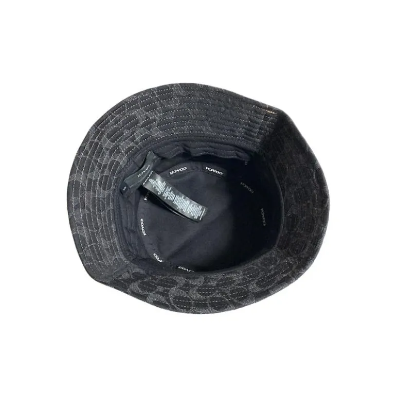 COACH Cotton Bucket Hats Women's Black-1