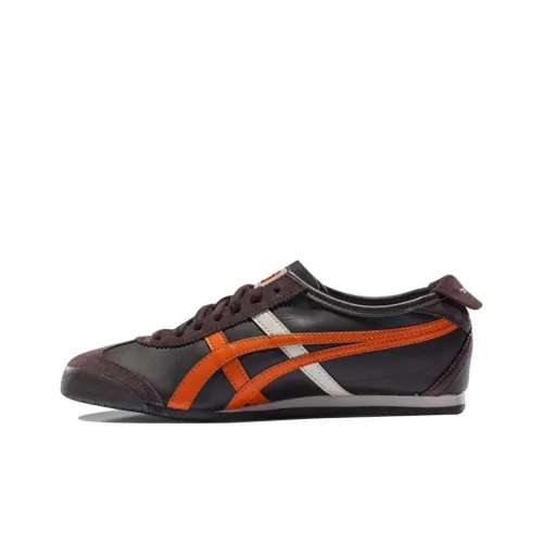 Onitsuka Tiger MEXICO 66 Casual Shoes Unisex Low-Top Dark Brown/Orange/Beige/Black