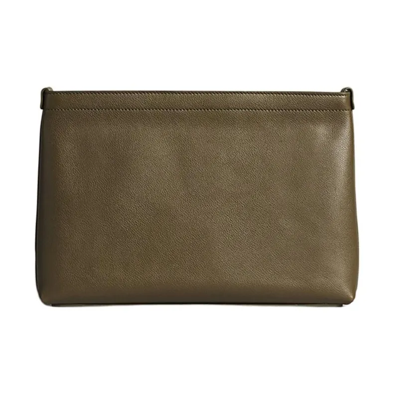 Dunhill Cow Leather Clutch Medium Size Men's Olive Green-1