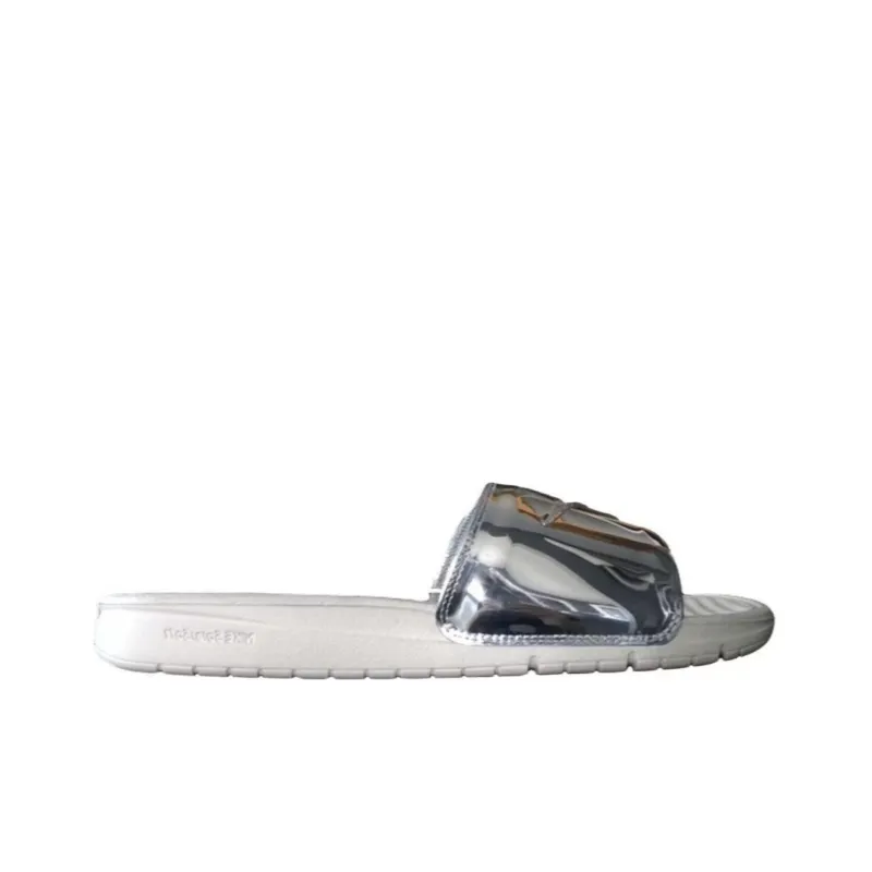 Nike Benassi Solarsoft Slide Liquid Silver-1
