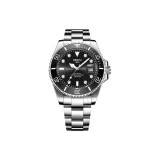 2600 Stainless Steel Case Black Dial