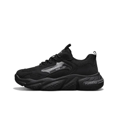 HUANQIU Durable Breathable Low Top Casual Shoes Men's Black