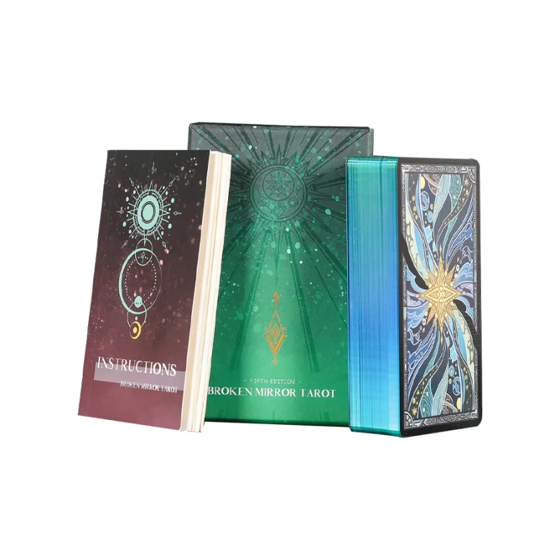 WohStudios Broken Mirror Tarot V Laser Edition By Kuroda Black Core Paper, Fifth Edition, Tarot Board Games-6