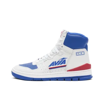 AVIA 830 Series Anti Slip Wear Resistant High Top Vintage Basketball Shoes Men's White Red Blue