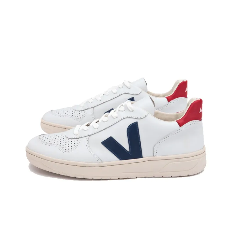 VEJA V 10 Leather White Nautico Pekin-2