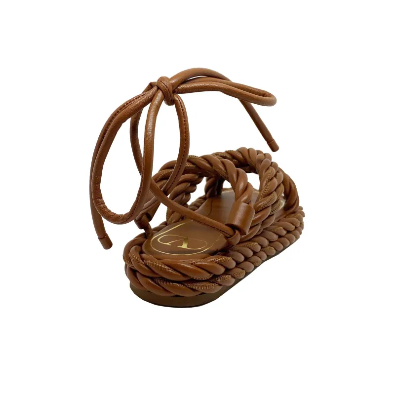 Valentino The Rope Strap Sandals Women's Brown-2