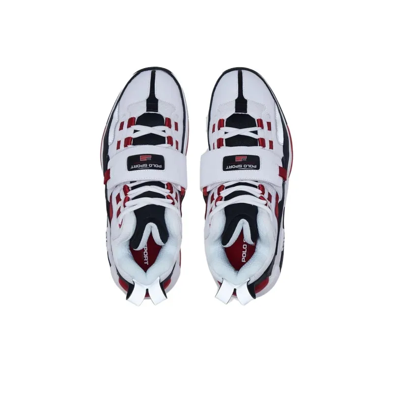 Polo Ralph Lauren High Top Casual Shoes Men's Black White Red-2