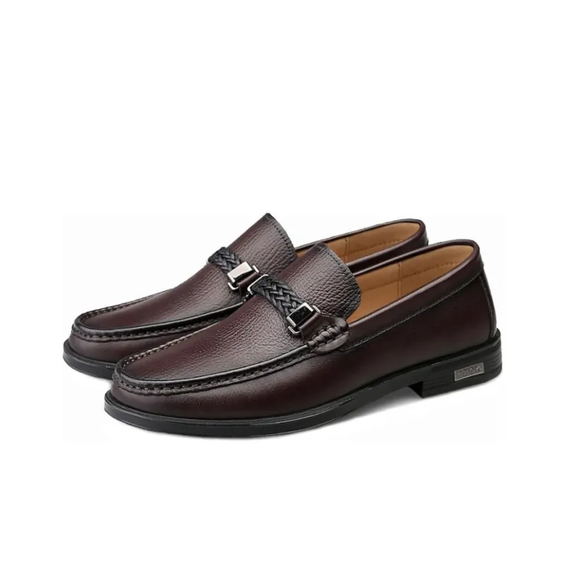 BECK Dress Shoes Men Low Top Brown/Black-9