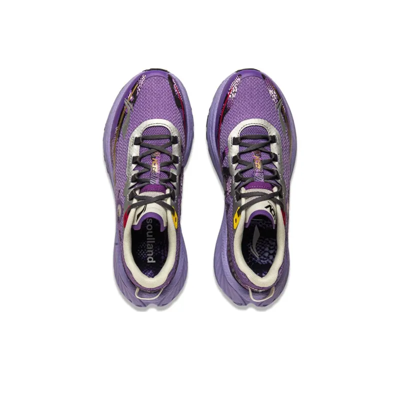 SOULLAND x LiNing Dilu Apus Technology Apus Silk Cushioned Slip-Resistant Low-Top Running Shoes Women's Fuchsia-4