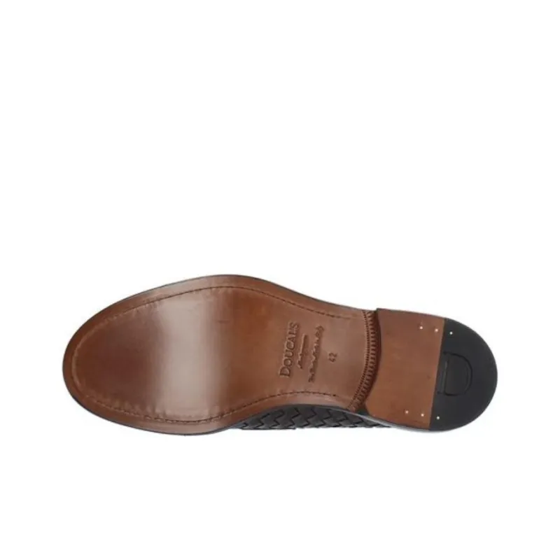 DOUCAL'S Interwoven Leather Loafers-4