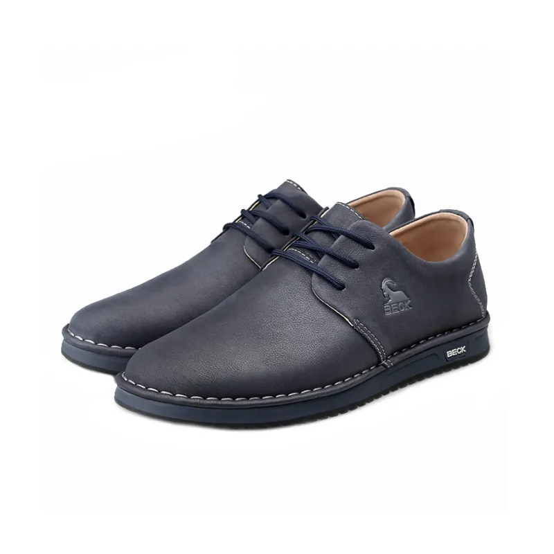 BECK Dress Shoes Men Low Top Blue-9