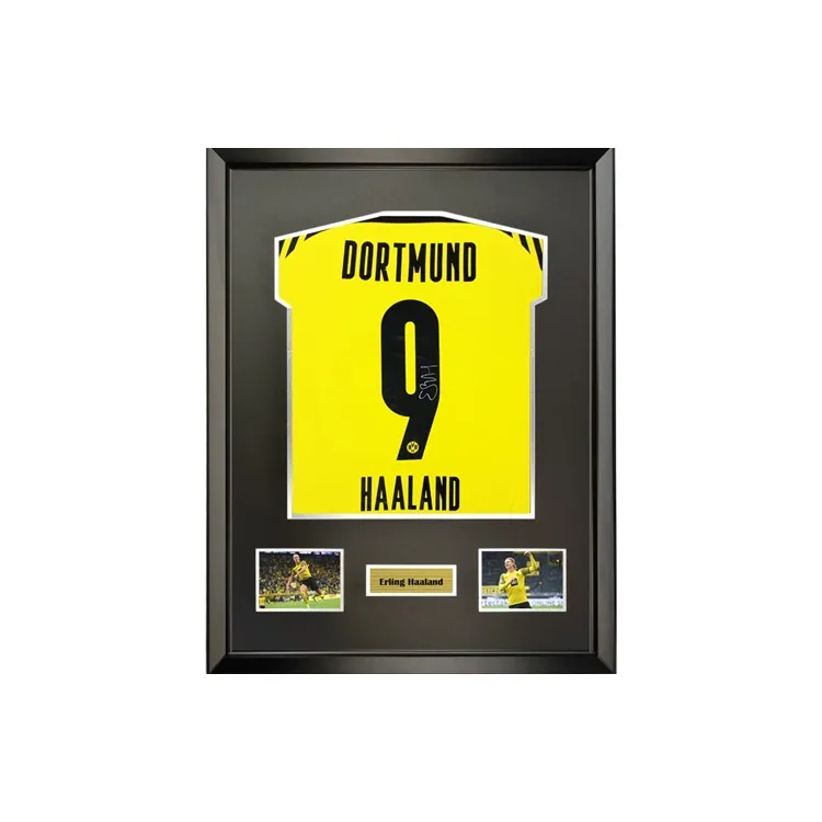 Three For 21-22 Borussia Dortmund Haaland Signed Soccer Apparel Jersey Includes SA Certificate-0