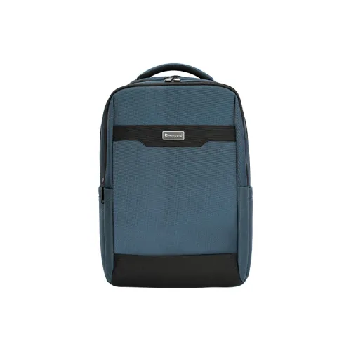 Winpard Nylon Fabric Backpack Large Size Men's Classic Black/Nautical Blue