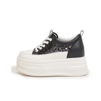 Milan Love Song Slip Resistant Height Increasing Low Top Skateboard Shoes Women's White