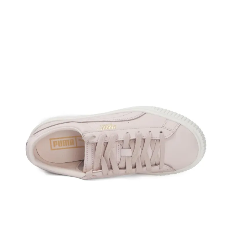 PUMA Durable Breathable Low Top Skateboard Shoes Unisex Pink White-4