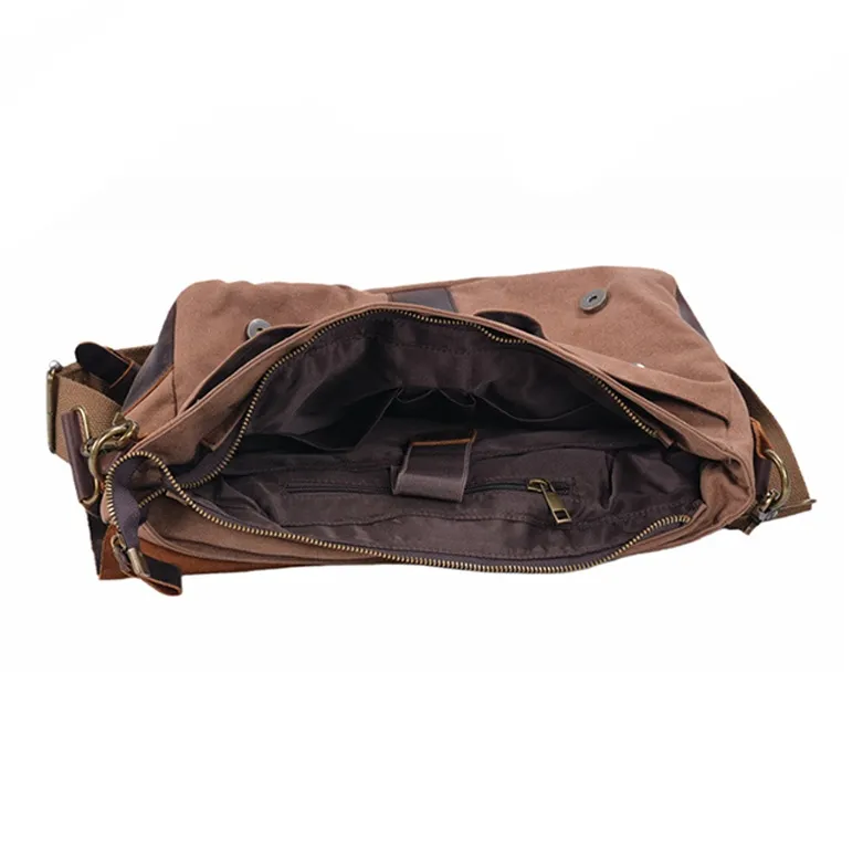 PULUWIRR Canvas With Leather Versatile Minimalist Style Convenient Medium Firmness Handbag Regular Unisex-3