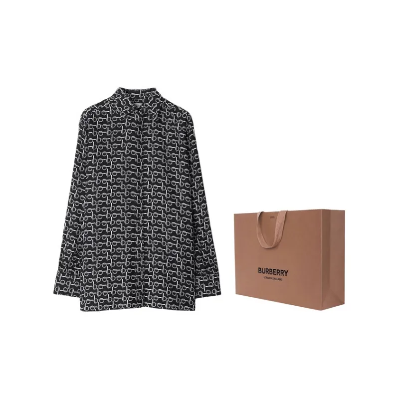 Burberry Monogrammed Long Sleeved Shirt-2