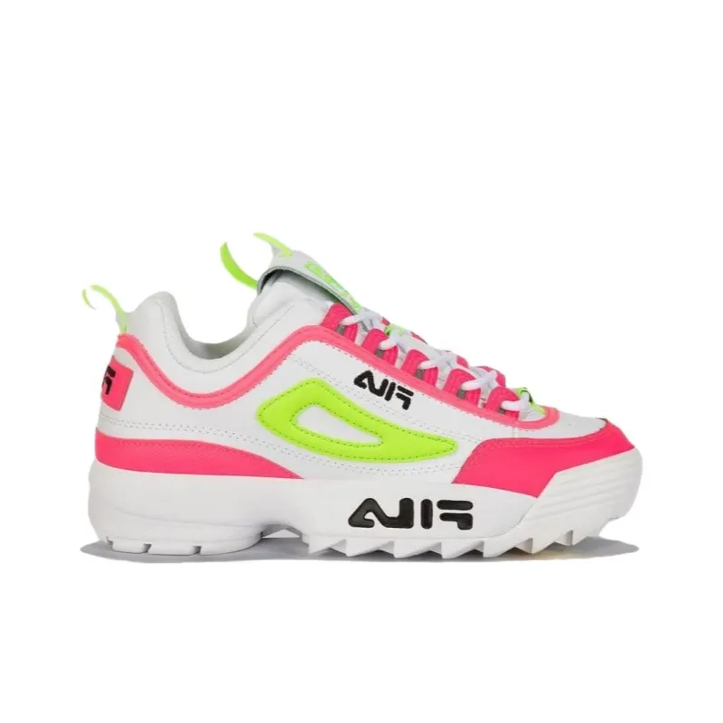 FILA Disruptor 2 Cushioning Low-Top Tennis Shoes Women's White Pink-1