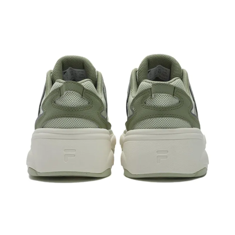 FILA FUSION WINDROUND Cushioned Impact Resistance Wear Resistant Low Top Skateboard Shoes Women's Green White-4