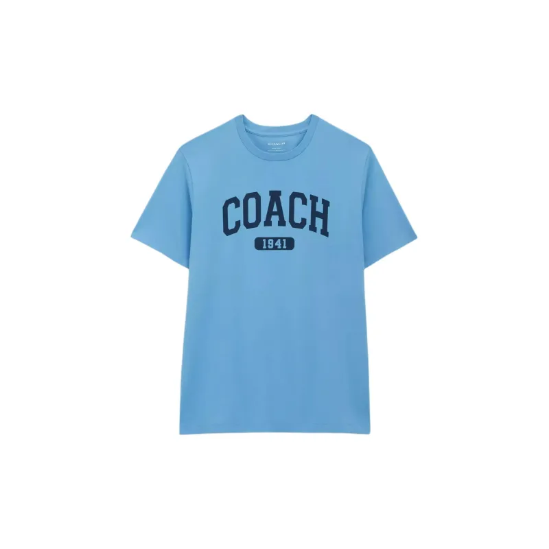 COACH Varsity T Shirt In Organic Cotton T Shirt Men's Blue-6
