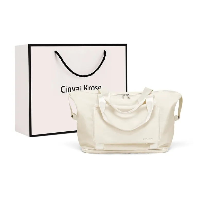 CinvaiKrose Travel Bags Ecru Shopping Bag Included-0