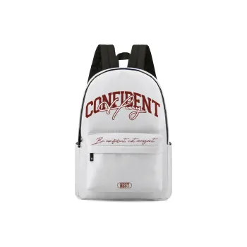 HINY Polyester Backpack With 13-Inch Laptop Compartment Regular Unisex White