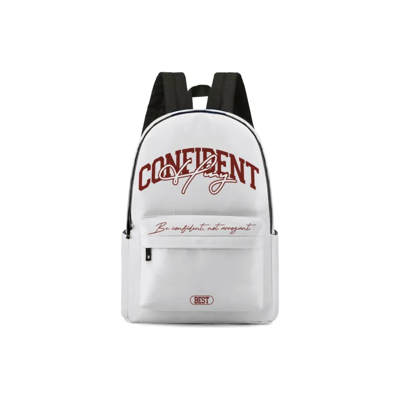 HINY Polyester Backpack 13 Inch Laptop Bag Regular Unisex White-0