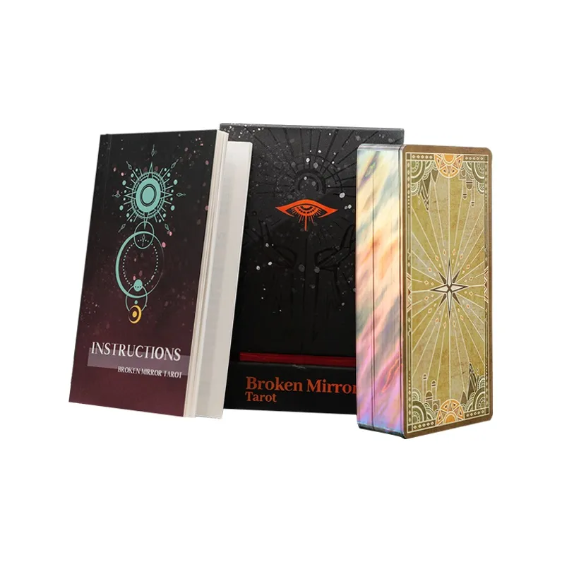 WohStudios Broken Mirror Tarot V Laser Edition By Kuroda Black Core Paper, Fifth Edition, Tarot Board Games-2