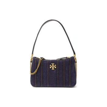 TORY BURCH Kira Denim Shoulder Bag Women's Marine Blue