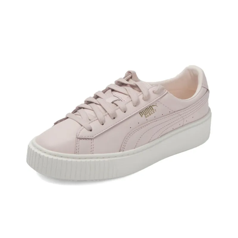 PUMA Durable Breathable Low Top Skateboard Shoes Unisex Pink White-2