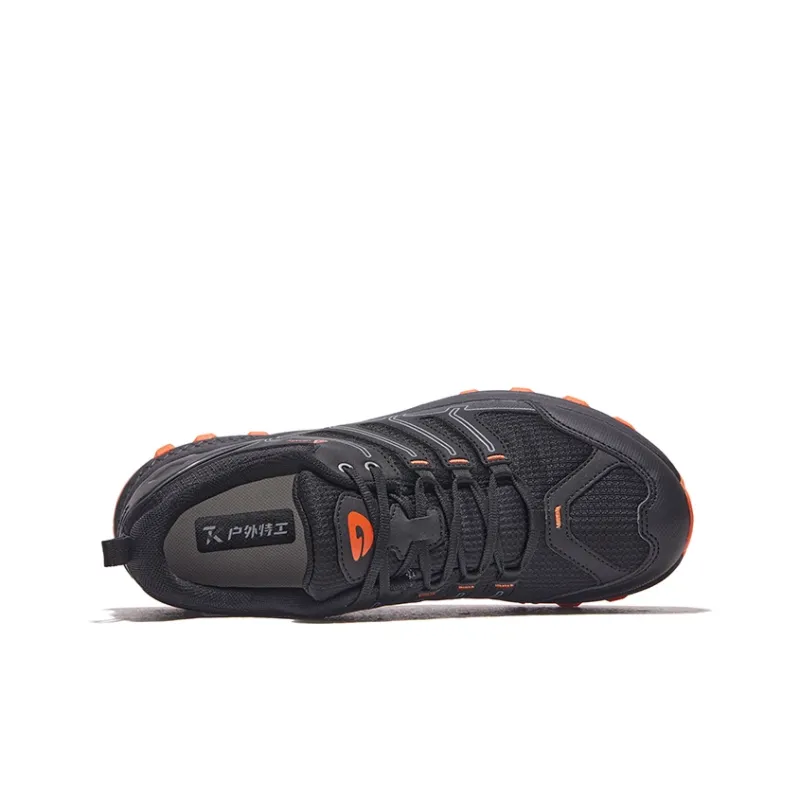 HOT POTATO Wear resistant Lightweight Breathable And Non slip. Low Top Trekking Shoes Unisex Black Orange-2