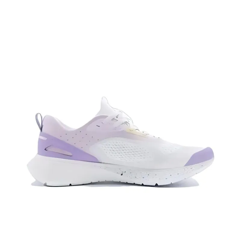 DECATHLON Cushioned Wear Resistant Breathable Low Top Running Shoes Women's White Purple-1