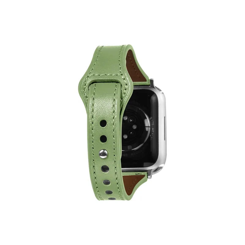 SHIRUI Small Round Pendant Accessories Genuine Leather Strap Watch Bands 38/40/45/ Unisex-51