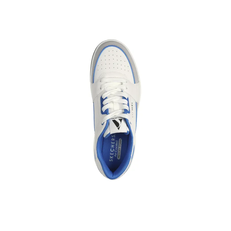 Skechers Anti Slip Wear Resistant Low Top Running Shoes Men's White Blue-2