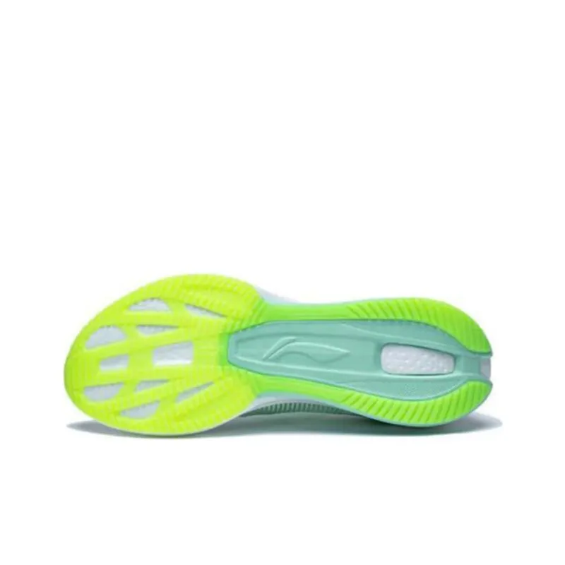 LiNing Super Light 20 Anti Slip Wear Resistant Low Top Running Shoes Men's White Green-4