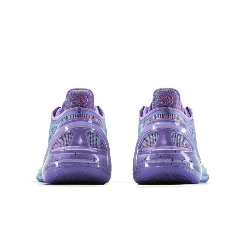 LiNing Blade 4V2 Cushioning Slip Resistant Lightweight Rebound Low Top Performance Basketball Shoes Men's Blue Purple-4
