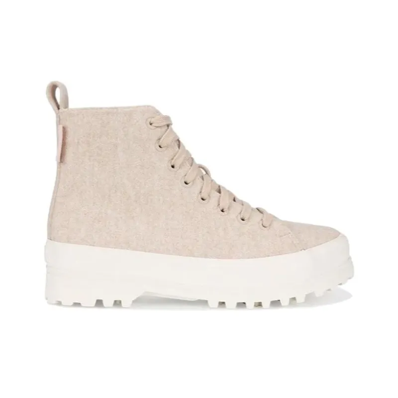 SUPERGA High-Top Casual Shoes Women's Beige-1